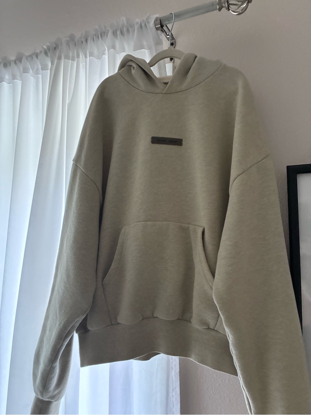 Essentials Men's Crewneck Hoodie - Light Olive Green